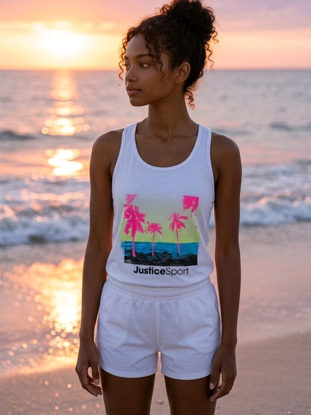 Justice Girls J-Sport 🌴Mesh Detail Tank Top 🌴